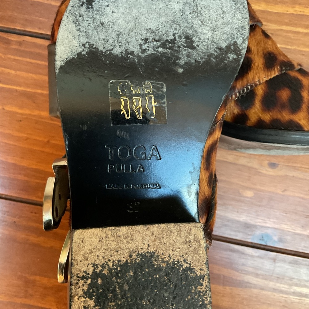 ‼️TOGA PULLA ‘ARCHIVE’ LEOPARD CALFSKIN FOUR STRAP WESTERN BOOTIE‼️ - Picture 12 of 12